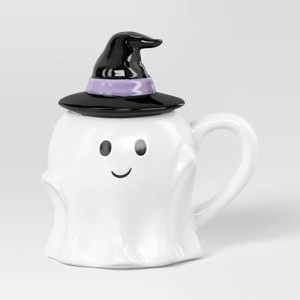 7.8 fl oz Figural Mini Ghosty Mug with Lid - Hyde and EEK! Boutique™ - 1 of 4