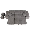 NicBex Modern Pull Out Sofa Bed Convertible Sleeper Sofa with Storage Chaise and 2 Stools for Living Room - 4 of 4