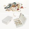 Unique Bargains Small Portable Large Capacity PU Leather Travel Jewelry Storage Case - 2 of 4