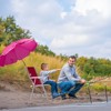 KTMBDW Folding Beach Chair with Umbrella for Adults, Lightweight Porable Camping Chair with 265lbs Capacity for Travel Picnic Concert & Outdoor - 2 of 4