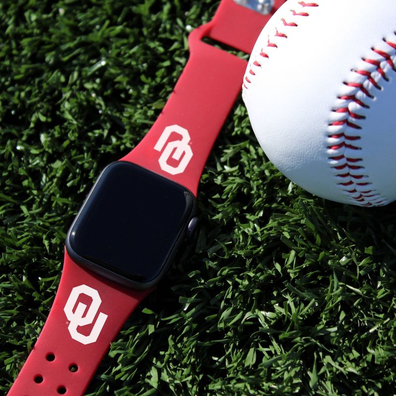 NCAA Oklahoma Sooners Silicone Apple Watch Band , 3 of 4