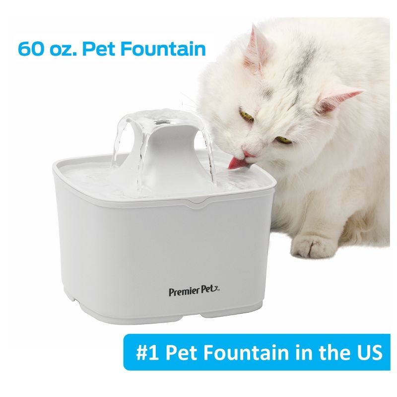 Premier Pet Automatic Water Fountain for Cats and Small Dogs - 60oz, 1 of 15