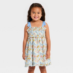 Toddler Girls' Multi Floral Smocked Dress - Cat & Jack 4T : Target