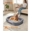 Large Orthopedic Dog Bed, 106 x 76 cm Egg Crate Foam Sofa Bed with Waterproof Liner & Removable Cover, Non-Slip for Home Kennel, Light Grey - 2 of 4