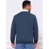 INSPIRE CHIC Men's Contrast Collared Long Sleeves Pullover Polo Sweatshirt - 3 of 4