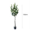 2Pack Artificial Camellia Tree,5FT  Faux Camellia Plant Fake Potted Camellia Flower Tree Realistic Trunk And Flowers for Home Office Living Room - 2 of 4