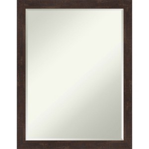 Amanti Art Fresco Petite Bevel Wood Bathroom Wall Mirror - 1 of 4