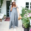 Anna-Kaci Women's Flutter Cap Sleeve Shirred Smocked Bodice Maxi Dress with Front Slits - 2 of 4
