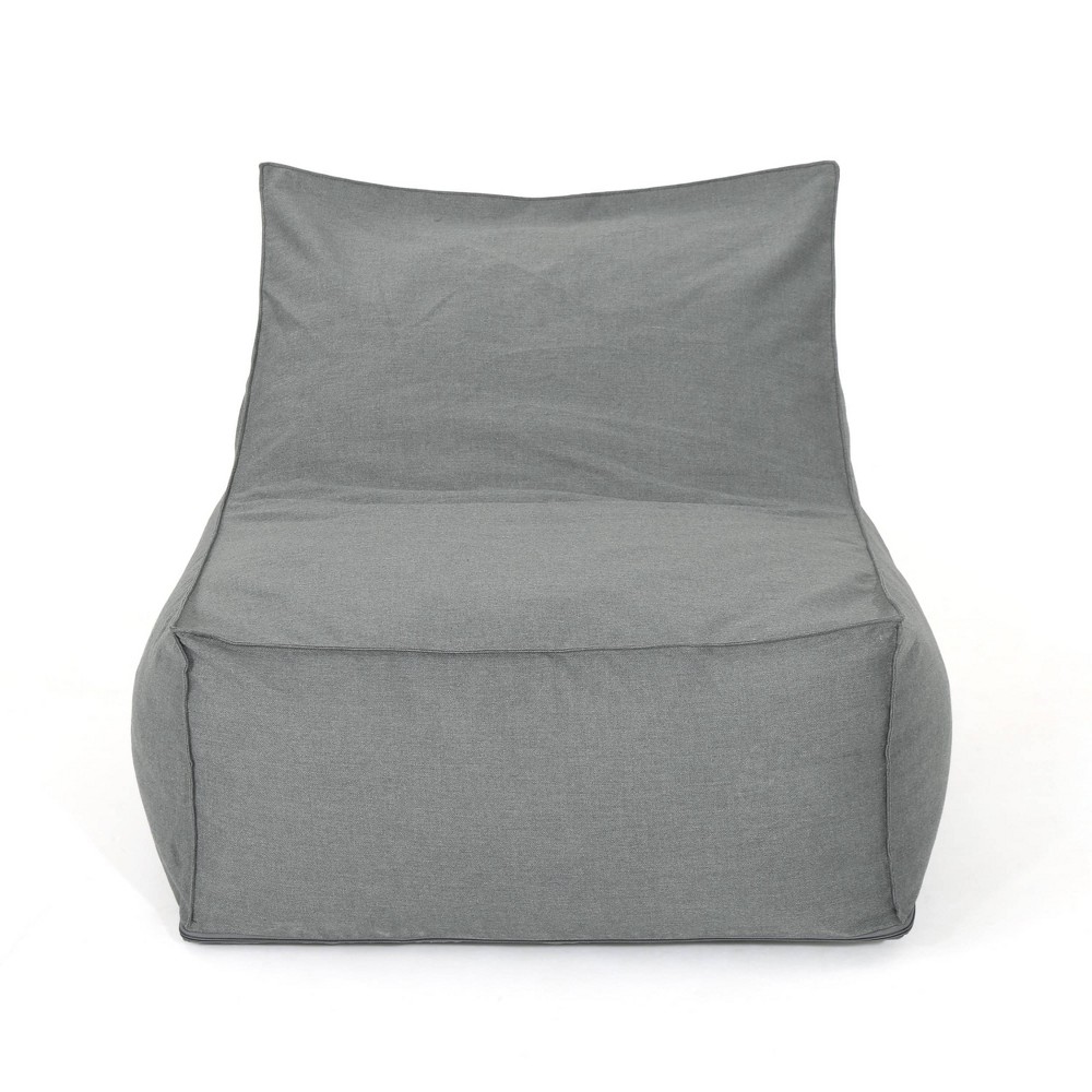 Photos - Bean Bag 3" Henrietta  Chair Dark Gray - Christopher Knight Home