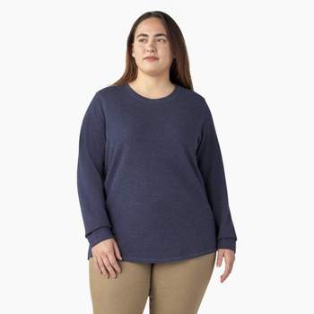 Dickies Women's Plus Long Sleeve Thermal Shirt, Black (kbk), 3ps : Target