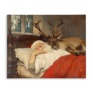Stupell Industries Goodnight Santa & Reindeer Canvas Art - 1 of 4