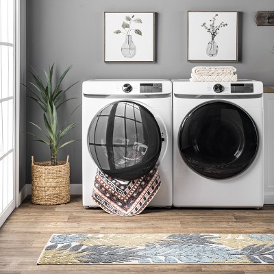 Eco-Friendly Bohemian Medallion 4' x 6' Blue Synthetic Rug