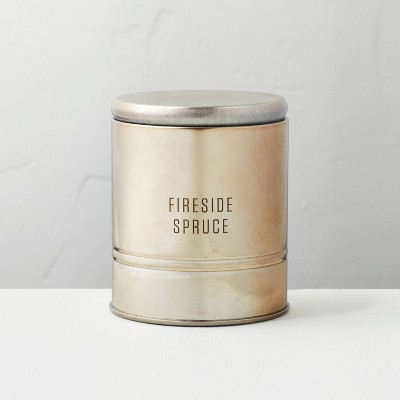 5oz Fireside Spruce Lidded Tinplate Seasonal Candle - Hearth & Hand™ with Magnolia