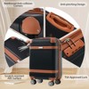 3 PCS ABS Lightweight Hard Shell Carry on Luggage(20") with Travel Bag, Spinner Wheels and TSA Lock - ModernLuxe - 3 of 4