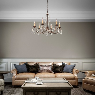 Venetian Golden Bronze Crystal Mini Chandelier