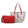 MKF Collection Danielle Reversible Shopper Tote Floral Bag, Crossbody Pouch Handbag Purse by Mia K - 2 of 4