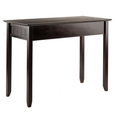 Transitional Coffee Brown Wood Home Office Desk with 3 Drawers