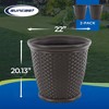 Suncast Sonora 22 Inch Resin Wicker Decorative Garden Planter, Java (2 Pack) - image 3 of 4