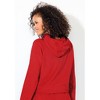 Swimsuits for All Women's Plus Size Baby French Terry Hoodie Cover Up - 26/28, Ruby - 3 of 4