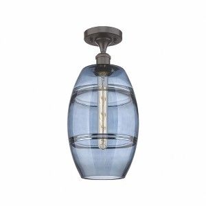 Vaz - 1 Light Semi-Flush Mount In Industrial Style-11.13 Inches Tall and 8 Inches Wide - 1 of 1