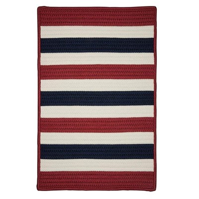 Colonial Mills Portico Braided Runner, Patriotic Stripe 2'x10', Rectangle Shape