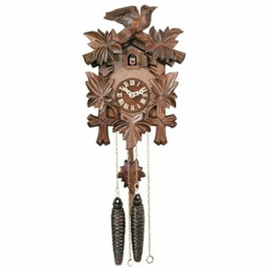 9" Traditional Wooden Cuckoo Clock with Pendulum & Night Shut-Off Feature By River City Clocks - 1 of 3
