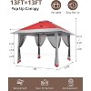 13x13 Pop Up Canopy Tent, Instant Portable Shelter for Outdoor Backyard Parties Heavy Duty Foldable Gazebo with Mosquito Netting with Carrying Bag - 4 of 4
