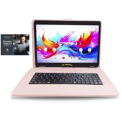 LINSAY 10.1"Octa Core  256GB Storage Android 15 Tablet with Pink Style Keyboard Premium TABLET Variety 2 SIX ( 6 ) Offers INCLUDING : OfficeSuite