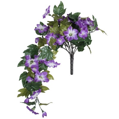 Vickerman 22" Artificial Purple Petunia Bush.