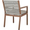 Meridian Furniture,Maui Grey Water Resistant Fabric Outdoor Patio Dining Arm Chair, Set of 2 - 4 of 4