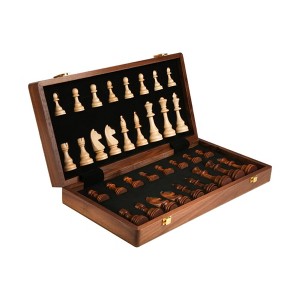 Probe Hues Walnut-Felted Interior Chess Set - 1 of 3