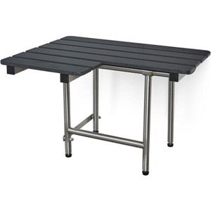 Seachrome Padded Wall Mount Folding Right-Handed Transfer Bench Shower Seat with Legs, ADA Compliant - 1 of 1