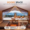 AMERLIFE Canvas Bell Tent for Camping, 4-Season Waterproof Glamping Tent with Stove Jack & Mesh Windows, Family Yurt Shelter for Outdoor, Parties - 4 of 4