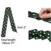 Allegra K Women's Skinny Silky Polka Dots Waistband Narrow Neck Scarf 2Pcs - 3 of 4