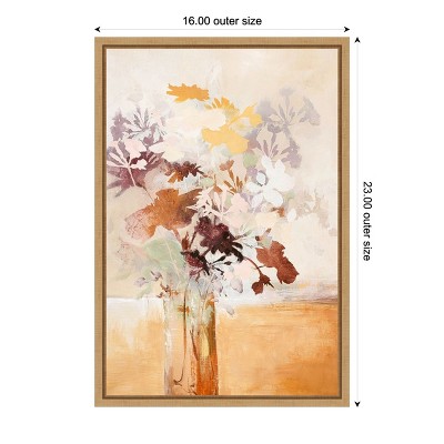 Earth Tones Botanical Canvas Print with Light Wood Frame, 16 x 23 inches