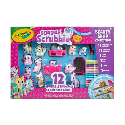 Crayola Scribble Scrubbie Pets Beauty Shop Drawing And Coloring Kit : Target