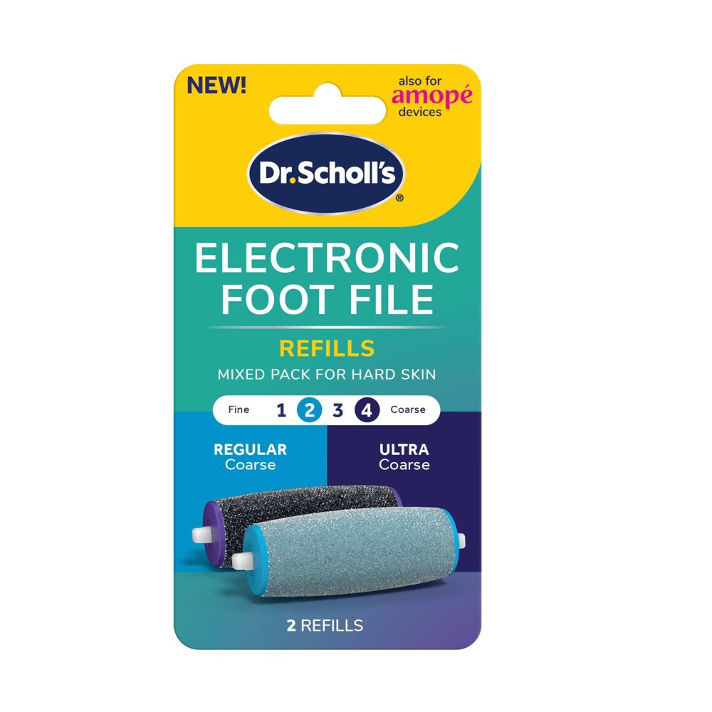 Dr. Scholl's Electronic Foot File Refills Regular & Ultra Course - 2ct