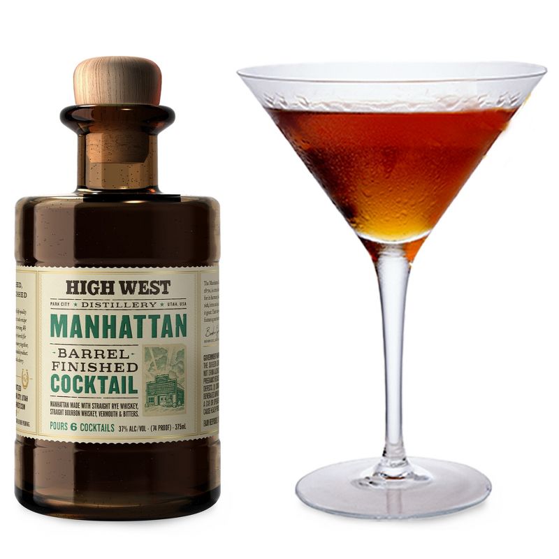 High West Manhattan Barrel Finished Whiskey Premixed Cocktail - 375ml Bottle, 1 of 13