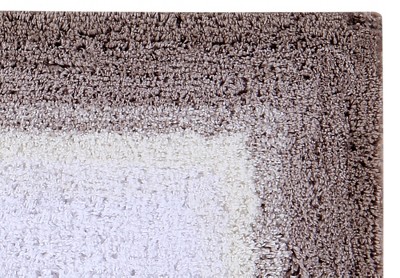 Beige and White Cotton Tufted 3-Piece Bath Rug Set