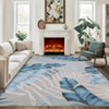 Area Rug Machine Washable Low Pile Non Slip Rugs Palm Tree Leaf Area Rug Foldable Stain Resistant Indoor Carpet for Living Room Bedroom Dining Room - 2 of 4