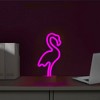 Northlight 11.5" Battery Operated Neon Style LED Flamingo Table Light - Pink - 2 of 4