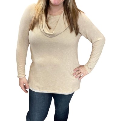 Women's Sparkle Cowlneck Sweater - honeyme