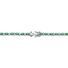 Guili Sterling Silver Clear Round and Green Marquise Cubic Zirconia Tennis Bracelet, Stunning and Timeless Design for Sophisticated Style - 2 of 3