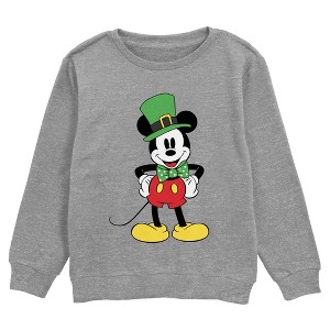 Boy's Mickey & Friends St. Patrick's Day Retro Portrait Sweatshirt - 1 of 2