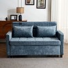 57 Inch Loveseat Pull Out Beds,Sleeper Sofa with a Reversible Backrest Cushion, Side Pockets,Two USB Ports and a Phone Holder-Maison Boucle - 2 of 4