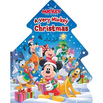 Disney Mickey & Friends: A Very Mickey Christmas - (Shaped Board Books) by  Dienesa Le (Board Book)