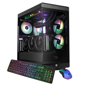 iBUYPOWER Y40 Gaming PC Desktop - AMD Ryzen 9 9900X, NVIDIA GeForce RTX 5080 16GB, 32GB DDR5 RGB RAM, 2TB NVMe SSD - 1 of 4