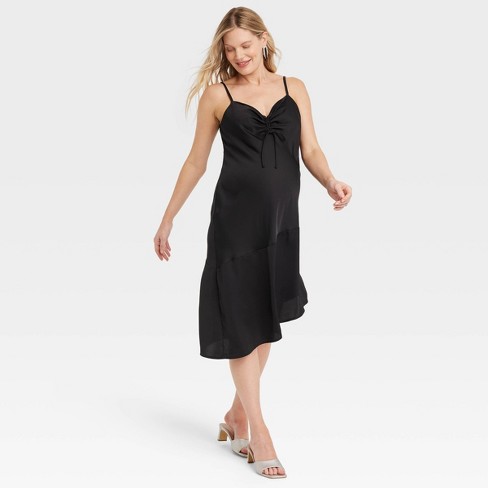 Ingrid + Isabel Women's Maternity Crinkle Slip Dress