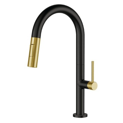 black/satin brass