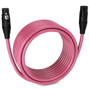 LyxPro 15 ft Red Balanced XLR Cable – 3‑Pin Male‑to‑Female Mic Cord for Studio, Live - 1 of 4